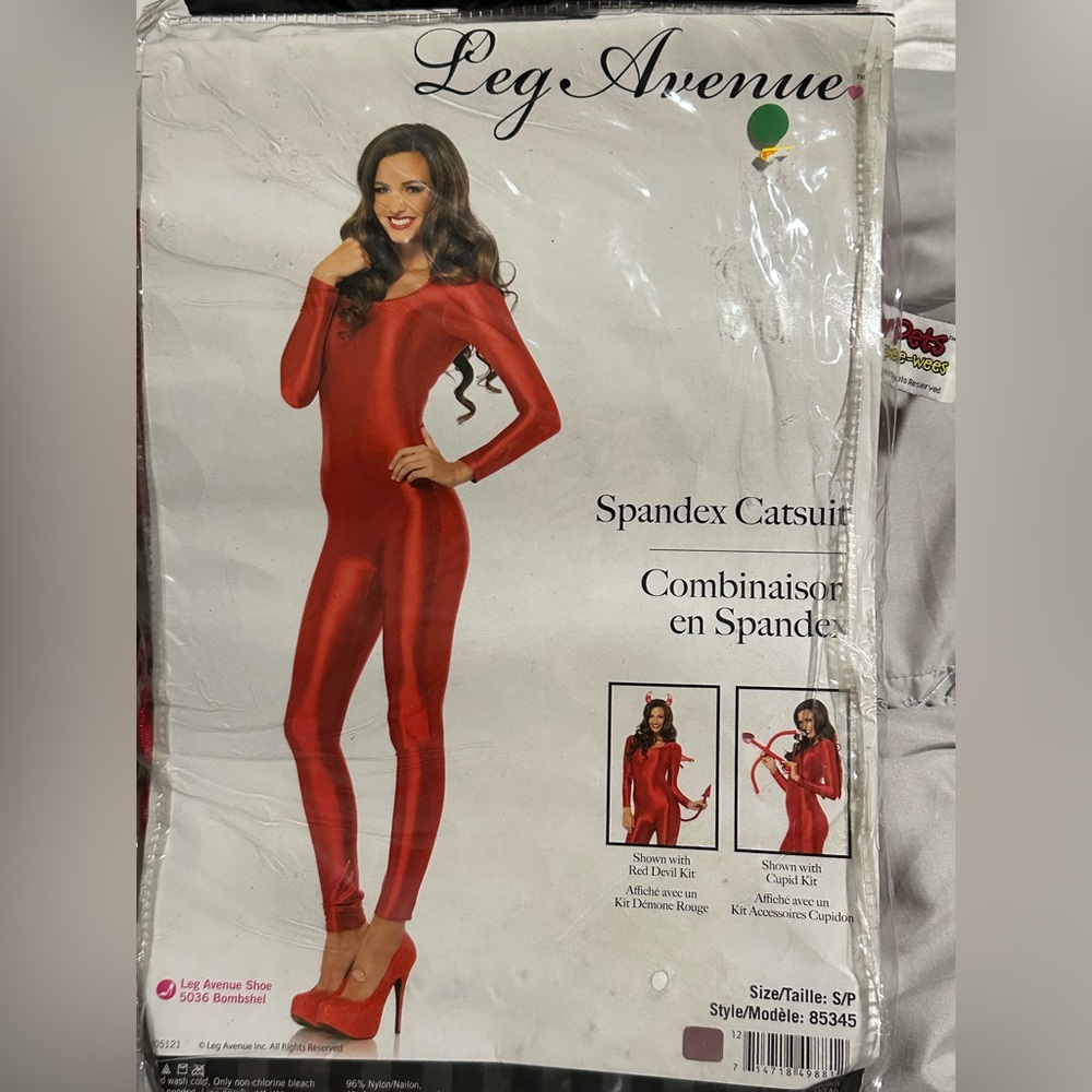 Leg Avenue Vibrant Red Spandex Bodysuit